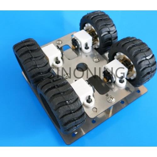 Stainless steel metal 4WD robot Car chassis Platform N20 gear Motor