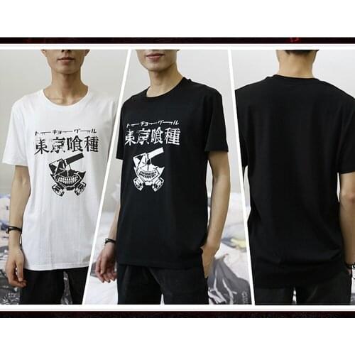 MGFHOME Anime JK Unique Japan Manga Tokyo Ghoul Kaneki Ken Cosplay Shirt Casual T-Shirt Tops Tee Women Men t shirt Black White