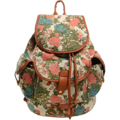 Fashion Bohemian Purse Backpack Lightweight Travel Bags for Women and Teen Girls School Rucksack WZ003