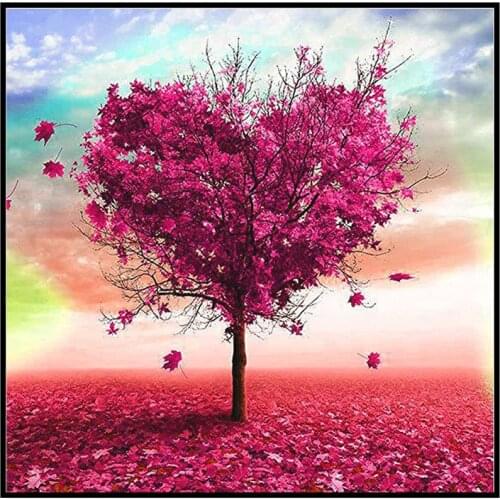 5D Diamond Painting Kit Set,Heart Shape Tree,For Home Decoration Wall Art Paintings Cross Stitch