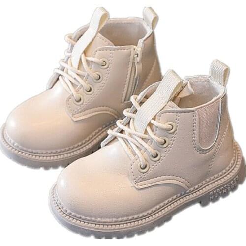 New Kids Boots Fall Winter Children Fashion Martin Boots Baby Shoes Boys Brand Ankle Boot Girls Warm Brand Fur Shoes Size 21- 30