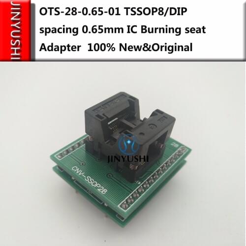 Opentop OTS-28-0.65-01 TSSOP8/DIP spacing 0.65mm IC Burning seat Adapter testing seat Test Socket test bench in stock