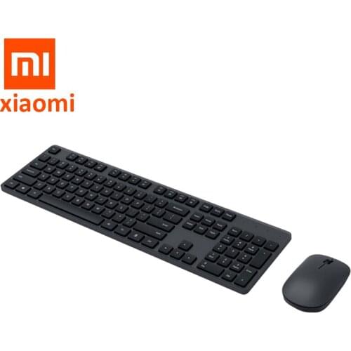 Original Xiaomi Wireless Office Keyboard & Mouse Set 104 keys Portable Keyboard 2.4 GHz USB Receiver Mouse for Windows 10 PC MAC