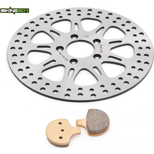 BIKINGBOY 11.5" Front Brake Disc Disk Rotor Pads FLSTC Heritage Classic FLSTC Fat Boy FLSTC FLSTS FXSTS/I Springer 00 01 02 03