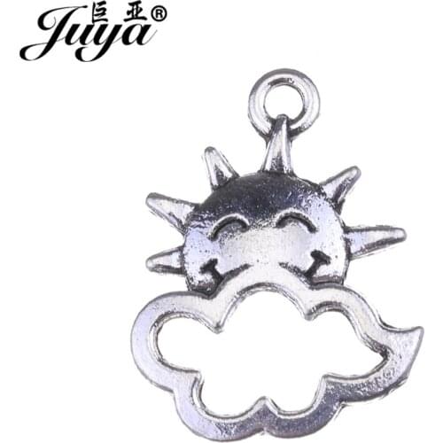 30pcs/lot 21x16mm Zinc Alloy Sun and Cloud Shape Charms Pendnat For Necklace Bracelet DIY Making Jewelry Accessories Handmade