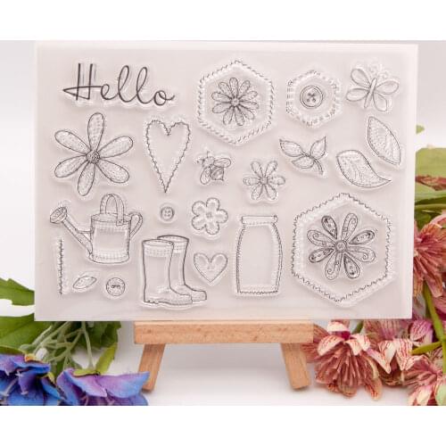 Hello Clear Stamps for Scrapbooking Tampons Transparents Seal Background Stamp Card painting Making Diy