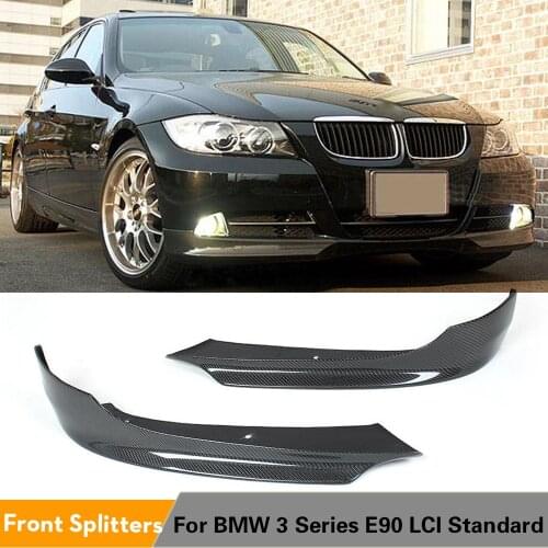 Carbon Fiber / FRP Front Bumper Splitter Aprons Winglets For BMW 3 Series E90 325i 335i Sedan 4-Door 2009 - 2012 Car Spoiler