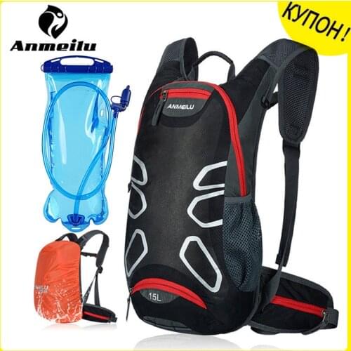 ANMEILU 15L Bicycle Hydration Backpack,Men Water Bladder Bag for Camping Hiking,Waterproof Cycling MTB Backpack With Rain Covers