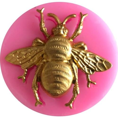 Insect Shape Fondant Cake Silicone Mold Chocolate Candy Molds Pastry Biscuits Mould Baking Cake Wedding Decoration Tools Soap