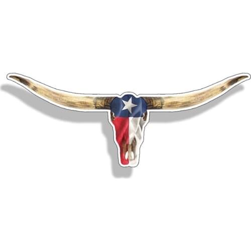 SZWL Texas TX Longhorn Lone Star State Flag Car Sticker Waterproof Decal Vinyl Decal for Auto Truck Laptop Cup,13cm*5cm