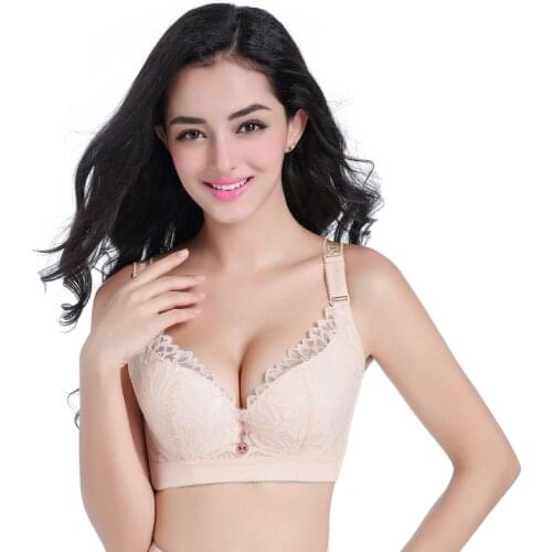 Full Cup Thin Underwear Sexy Bra Plus Size Adjustable Lace Womens Big Breast Cover D DD Ecup Large Size Lace Bras