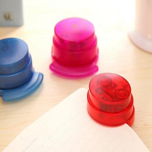 1pcs Office Staple Free Stapleless Stapler Home Paper Binding Binder Paperclip Stylish Home Office Stationery Random Color