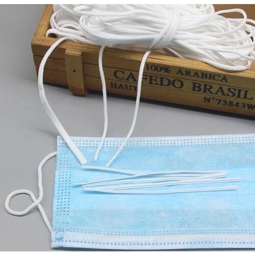 100 meters Elastic Mask Rope Sewing Elastic Band Masks Round Rubber Cord Band Waist Band Mask Rope