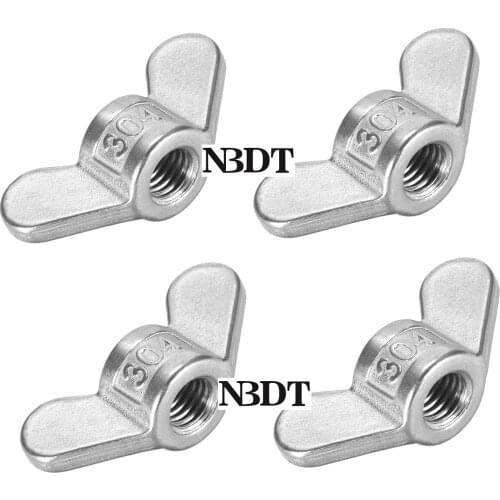 4Pcs M4 M5 M6 M8 M10 M12 M14 M16 M18 M20 M22 M24 304 Stainless Steel Wingnut Butterfly Wing Nut Thumb Turn