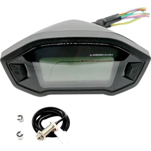 Motorcycle Motorbike LCD Digital Tachometer Speedometer Odometer Gauge Backlight 13000RPM