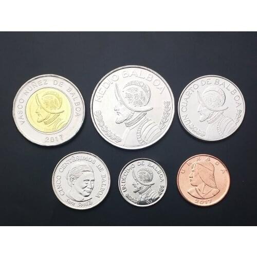 Panama 6 Coins Set 2017 100% Real Original Coins Genuine Issuing Collection Coins Unc
