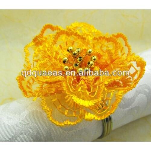 Gold pearl cheap napkin ring, napkin holder for wedding