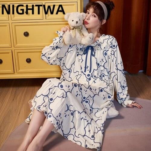 Женские ночные сорочки из хлопка NIGHTWA China At AliExpress