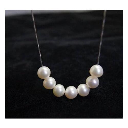 New Arrival Favorite Pearl Necklace Bridesmaid Gift Strand White Color Fine Jewelry Silver Chain White Color Freshwater Pearl