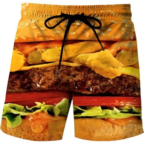 Fashion Hamburg mens printed shorts 3D printed Street hip hop casual shorts Street hip hop Harajuku shorts