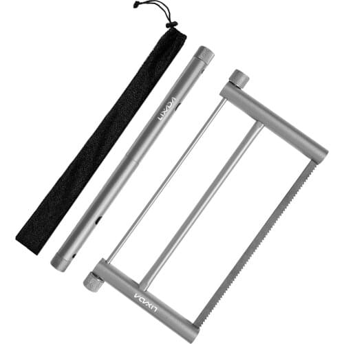 Lixada Folding Wood Saw Aluminium Alloy Hand Saw Portable Mini Garden Bucksaw for Woodworking Gardening Outdoor Survival