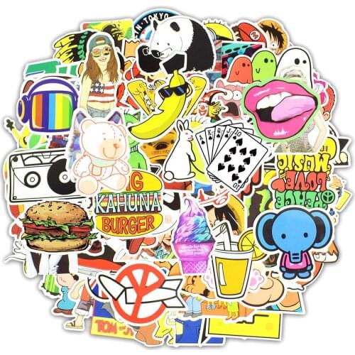 Random Stickers for Children Decor Bedroom Mirror Wall Sticker for Kitchen Decoration Funny Mix Stickers on the Fridge 600 PCS