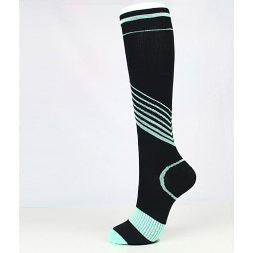 Women Men Sports Socks Breathable striped Letter Printed Cycling Besketball Football ski Compression Socks Leg Pressure Fitness