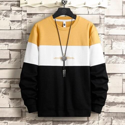 Elena Store Spring And Autumn Men Casual Hip Hop Streetwear Loose Hoodies Mens Hoodie Patchwork Pullover Tops Male New Tracksuit