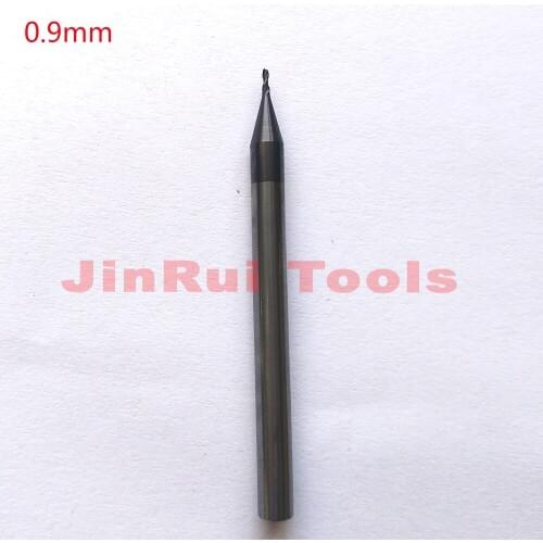 1pc D0.9xD4x50L 0.9mm HRC55 2Flutes micro Flat end mills Solide Carbide End Mills CNC router bit Milling cutter Tools knife