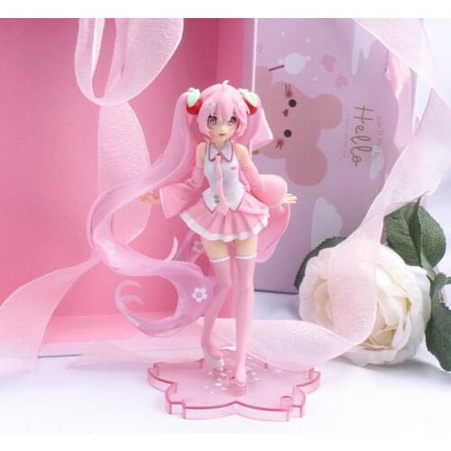 14cm Anime Pink Sakura Action Figures Toys Girls PVC Figure Model Toys Gift
