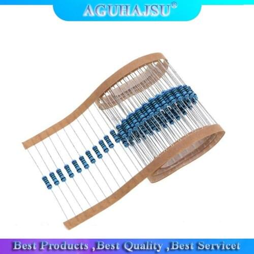 20pcs 2W Metal film resistor 1% 1R ~ 1M 2.2R 4.7R 10R 22R 47R 100R 220R 470R 1K 10K 100K 2.2 4.7 22 47 100 220 470 ohm
