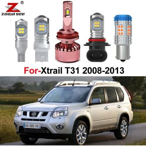 25Pcs full Canbus Exterior Interior LED bulb Headlight Turn Fog Reverse side light kit For Nissan X-trail xtrail T31 2008-2013
