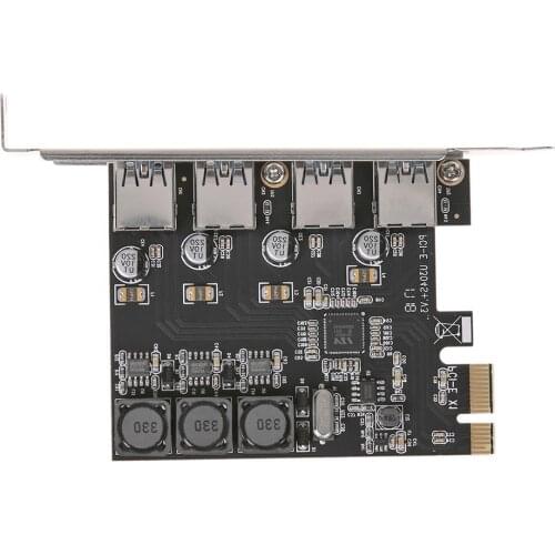 4 Port USB 3.0 PCIe Expansion Card PCI Express PCIe USB Hub Adapter SSU U3V04S 4-port USB3.0 Controller
