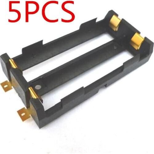 5Pcs/lot High Quality 2 X 18650 Battery Holder SMD With Bronze Pins 18650 Battery Storage Box TBH-18650-2C-SMT
