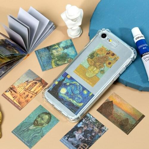 50 pcs Retro Mona Lisa Stickers Aesthetic Van Gogh Museum Scrapbooking DIY Bullet Journaling Accessories Deco Sticker Stationery