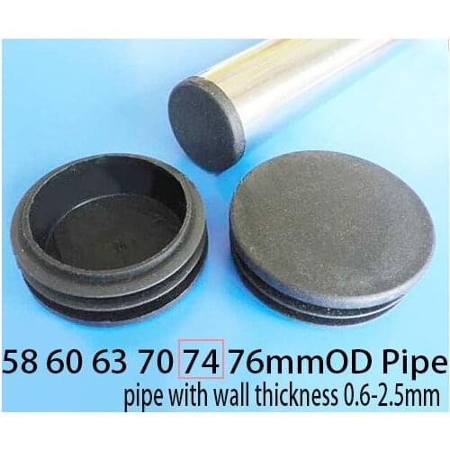 74mm Blanking tube insert end inch,hole covering cap tube plug plastic dust moisture proof furniture leg feet pad damper cover