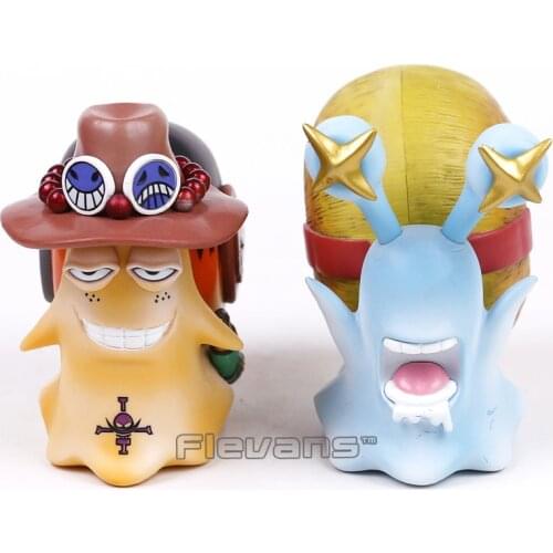 Anime Ace Den Den Mushi Telephone PVC Figures Toys 2pcs/set