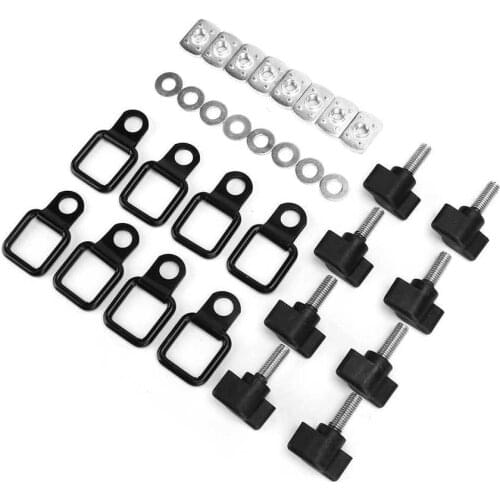 Car Mirror car styling Hardtop Quick Removal Thumb Screw Fastener Kit Tie Down D-Rings Anchors Fit for Jeep car