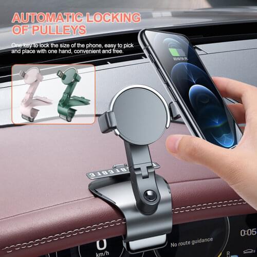 Car Phone Holder HUD Head-up View Car Central Control Instrument Panel Rearview Mirror Bracket Universal AR Navigation Enjoyment