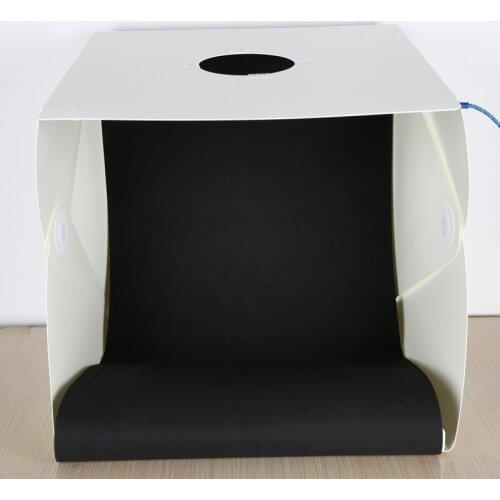 Large Folding Studio Diffuse Soft Box with LED Light Black White Background Photo Studio Accessories 2016 New product
