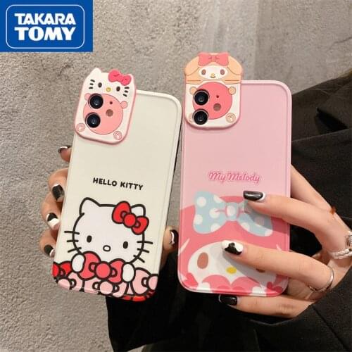 TAKARA TOMY HelloKitty Original Phone Case for IPhone7/8P/X/XR/XS/XSMAX/11/12Pro/12min Phone Couple Case Cover