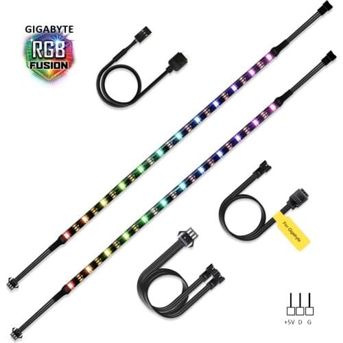 WS2812b RGB Addressable Digital LED Light Strip for PC Computer Case, for GIGABYTE RGB Fusion 3 pin 5V ADD Header on Motherboard