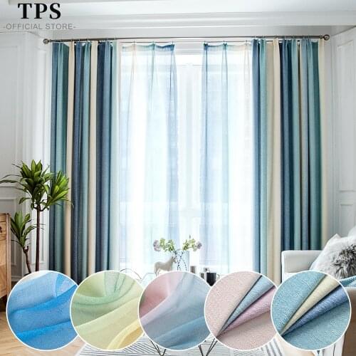 TPS Colorful Flax Textured Solid Tulle Curtains for Living Room Bedroom Kitchen Tulle Curtains for Window Voile Curtains Panels