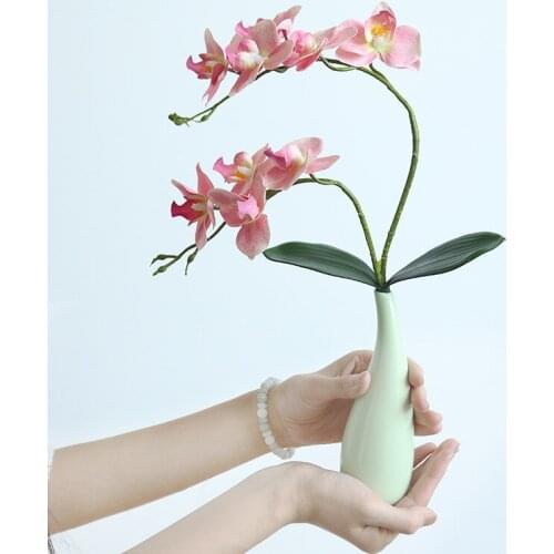 Phalaenopsis Artificial Flower Silk Butterfly Orchid Flowers Office Home Decor Wedding Branch Fake Flowers Festival Decoration