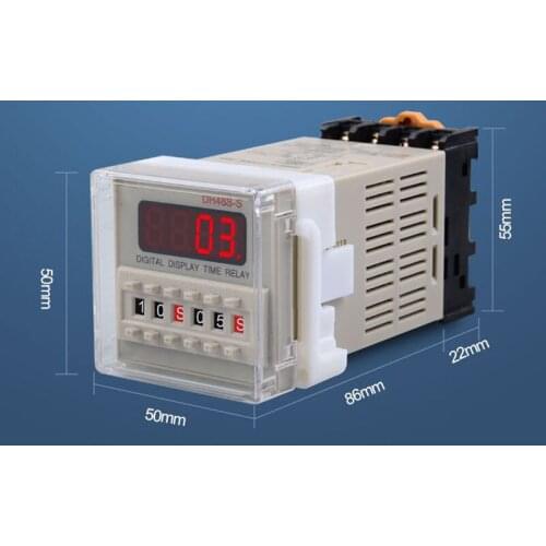 Din type digital timer meter 00~99 S,M,H , 0.1S,0.1M, 0.1H , Second, Minute, Hour din timer