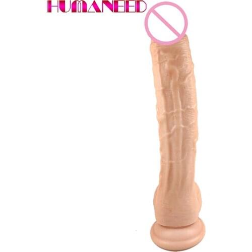 31*5.5cm Long Dildo Realistic Blood Vessel Penis Imitator for Women with Suction Cup Masturbation Wear Adult Toys Rubber Dick