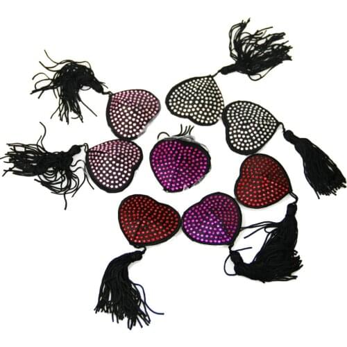 Erotic Crystal Tassels Nipple Cover,shameless Women Pasties Adhesive Stickers,Invisible Intimates Bra Breast mistress unbra