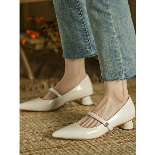 EshtonShero Womens Shoes New Fashion Casual Mary Janes Round Med Heel Platform Female Sexy Party Pointed Toe Summer Pumps