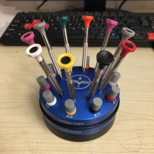 GY006 Watch repair tools word screwdriver set with base TEN SIZE 0.5-2.5 One word screwdriver for watch tools