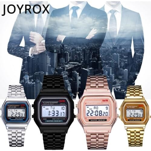 JOYROX 2020 Men Watches Luxury Rose Gold Watch Women Men Business Clock Multifunction LED Sports Digital Men erkek Reloj Relogio